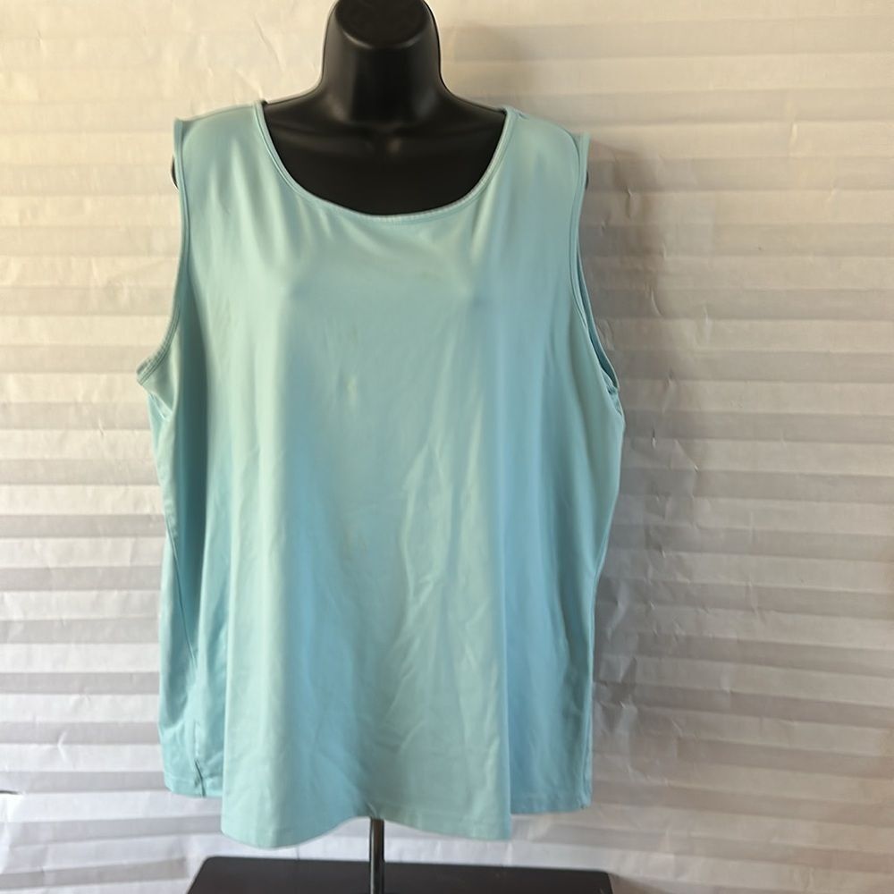 Liz Claiborne Tank Top Women's Size 3 Pale Blue Sleeveless Casual Shirt